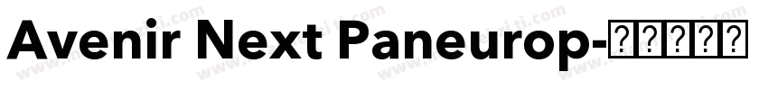 Avenir Next Paneurop字体转换